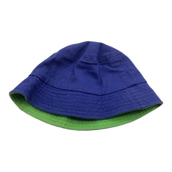 Gertex Girls Cheeseburger Bucket Hat Blue & Green Embroidered Size 4-6X Cotton - Picture 2 of 5